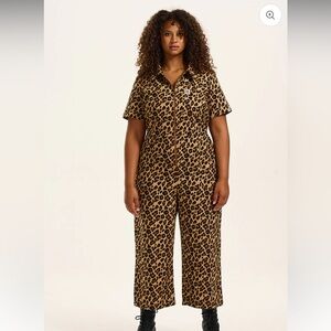 Lucy&Yak Ragan Leopard Jumpsuit in Leopard UK 18 TALL